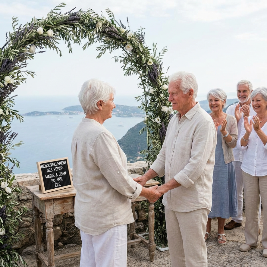 renouvellement de voeux mariage eze nice cote d'azur